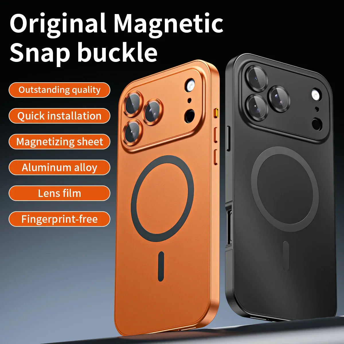 âšiPhone  17-12đ„Magnetiskt skal i aluminiumram för iPhone