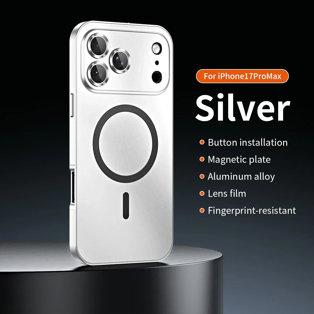 âšiPhone  17-12đ„Magnetiskt skal i aluminiumram för iPhone