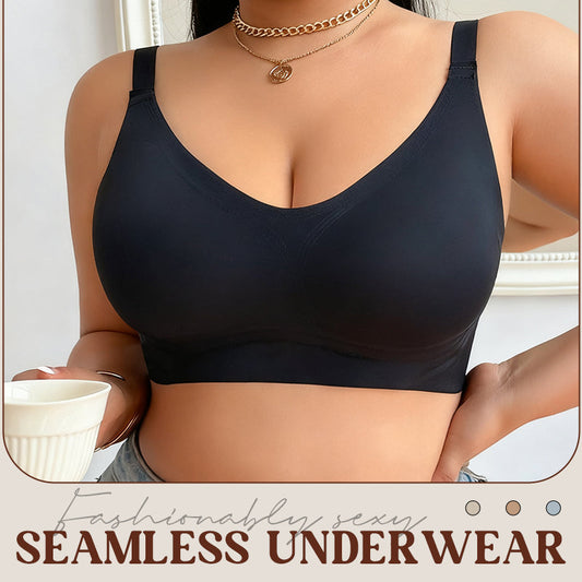 💕Försäljning före jul: Köp 1 få 1 gratis🌸Trådlös sömlös BH i stor storlek| Push-up-BH utan bygel👍Inga hängande bröst längre