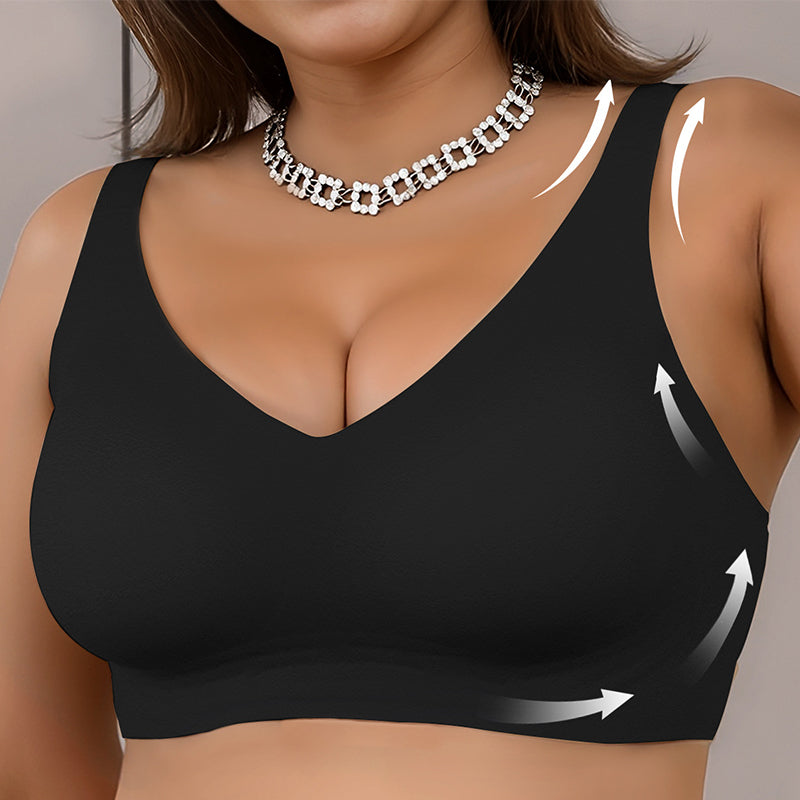 💕Försäljning före jul: Köp 1 få 1 gratis🌸Trådlös sömlös BH i stor storlek| Push-up-BH utan bygel👍Inga hängande bröst längre