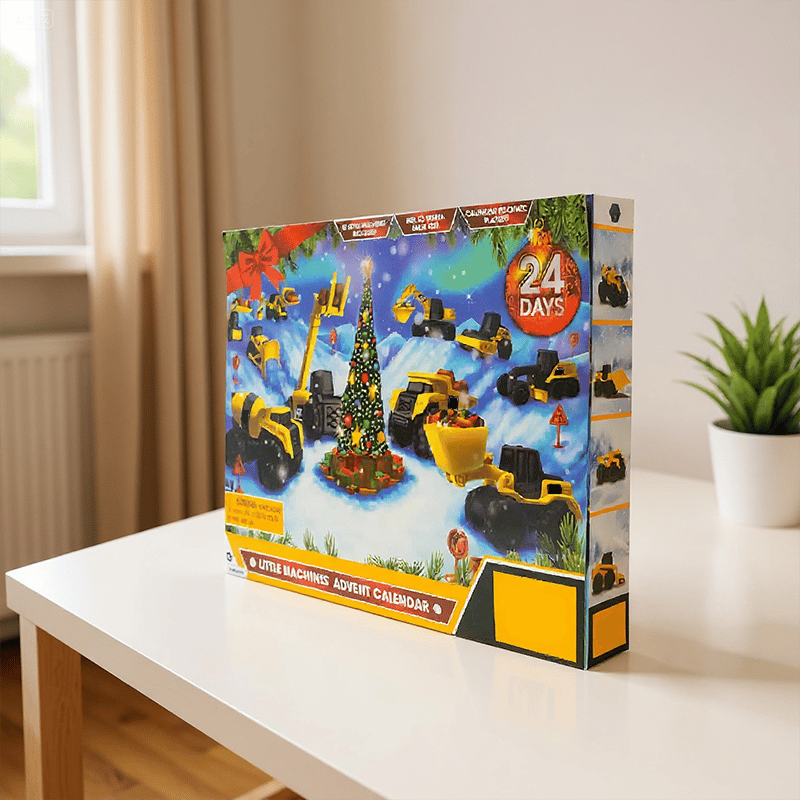🎄24-dagars Countdown-kalender med lastbil på väg till jul